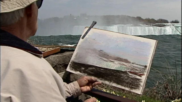 Wolf Kahn at Niagara Falls